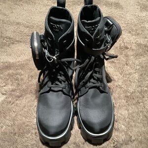 Prada Women’s  Black Combat Boots
